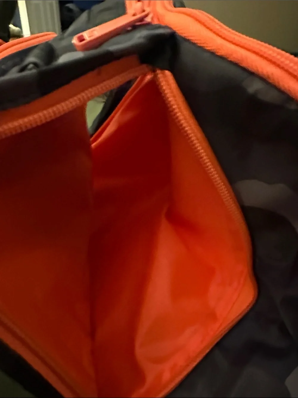 LUG Propeller- Quilted Camouflage Tote with Coral Zippers